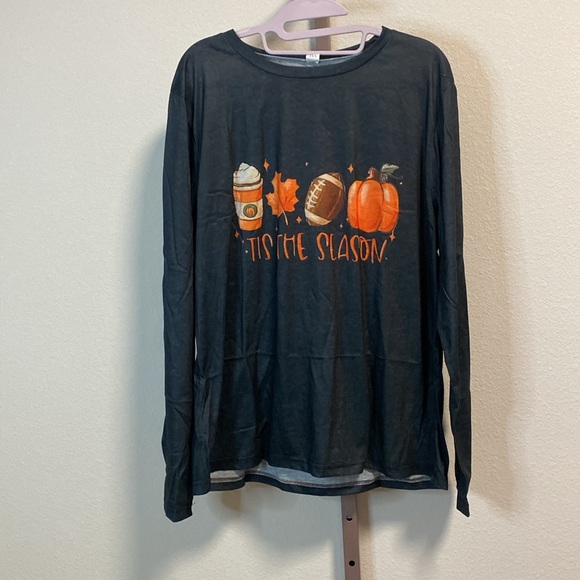 HP 10/15/25!! Fall Football and Halloween Graphic Print Long Sleeve Shirt - Picture 5 of 9